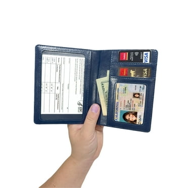2 PACK Multi-purpose Wallet FANCER Travel Passport ID Card Tri-fold Slim Organizer Holder Cover Black Brown 